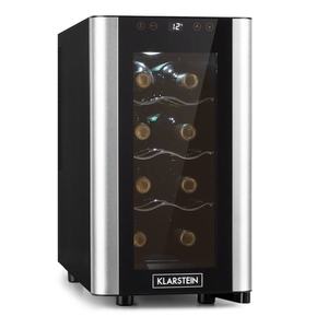 Klarstein Reserva 8 Slim Uno, vinotéka, 23 l, 8 fliaš, 11–18°C, 26 dB, nehrdzavejúca oceľ vyobraziť
