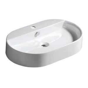 KERASAN - RING keramické umývadlo 65x40cm, na dosku, biela 028501 vyobraziť