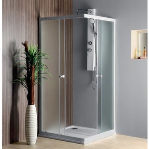 AQUALINE - ALAIN štvorcová sprchová zástena, 700x700, sklo Brick BTQ700 vyobraziť