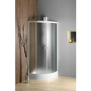 AQUALINE - ARLEN štvrťkruhová sprchová zástena 800x800, sklo Brick BTR800 vyobraziť