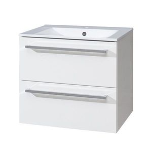 Mereo Bino, kúpeľňová skrinka s keramickým umývadlom 61 cm, biela CN660 vyobraziť