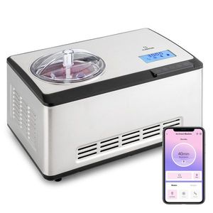 Klarstein Dolce Bacio Smart, zmrzlinovač a jogurtovač, kompresor, 2 l, Wi-Fi, dotykový displej, nehrdzavejúca oceľ vyobraziť