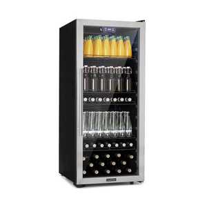 Klarstein Beersafe 7XL, chladnička, 242 l, 5 políc, panoramatické sklenené dvere, nehrdzavejúca oceľ vyobraziť