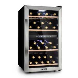 Klarstein Vinamour 45D, vinotéka, 118 l, 45 fliaš, 5–18°C, 2 zóny, nehrdzavejúca oceľ vyobraziť