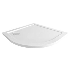 Mereo Štvrťkruhová sprchová vanička, R550, 90x90x4 cm, SMC, bílá, vrátanie sifónu CV01NS vyobraziť