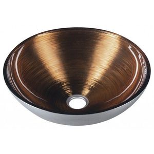 SAPHO - MURANO WENGE sklenené umývadlo na dosku, priemer 40cm, meď/strieborná AL5318-66 vyobraziť