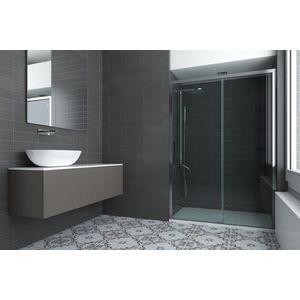 FORTE - Sprchové dvere URBAN ESSENCE N1FS - Farba rámu zásteny - Hliník ossidato, Rozmer A - 100, Smer zatváranie - Ľavé (SX), Výplň - Číre bezpečnostné sklo - 6 mm BEN10SXA1 vyobraziť