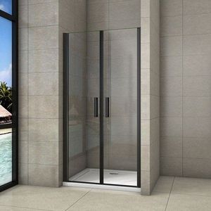 H K - Sprchové dvere dvojkrídlové BLACK SAFIR D2 90, 86-90 x 200 cm SE-BLACKSAFIRD290 vyobraziť
