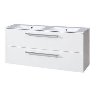 Mereo Bino, kúpeľňová skrinka s keramickým umývadlom 121 cm, biela CN663 vyobraziť