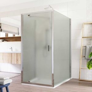 Mereo Sprchovací kút Lima, obdĺžnik do priestoru U, pivotový, 80x100x80 cm, chróm ALU, sklo Point CK87852K vyobraziť