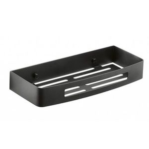 Gedy - SMART polička do sprchy, 300x45x128 čierna mat 241714 vyobraziť
