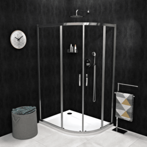 GELCO - SIGMA SIMPLY štvrťkruhová sprchová zástena 1000x800, R550, L/R, číre sklo GS1080 vyobraziť