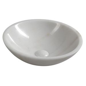 SAPHO - BLOK kamenné umývadlo priemer 40cm, leštený biely mramor 2401-34 vyobraziť