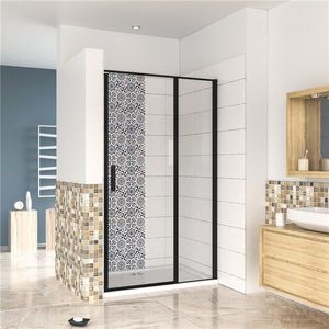 H K - Sprchové dvere BLACK SAFIR B5 120, jednokrídlové s pevnou stenou 119-121 x 185 cm SE-BLACKSAFIRB5120 vyobraziť
