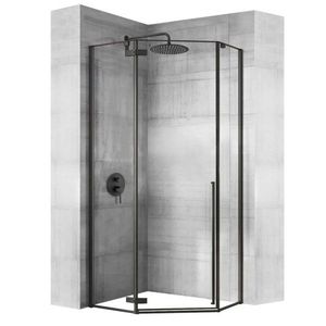 REA - Sprchovací kút Diamond 100x100 čierny matný REA-K5623 vyobraziť