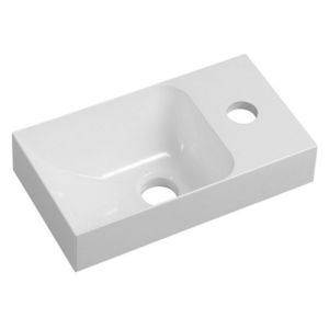 SAPHO - PICCOLINO umývadlo 30, 8x17cm, liaty mramor, batéria vpravo, biela PK305 vyobraziť