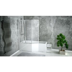 BESCO - Asymetrická vaňa ESTE - Rozmer vane - 170 × 75 cm, Spôsob prevedenia - Ľavé VANEST17L + OLVPINOZ vyobraziť