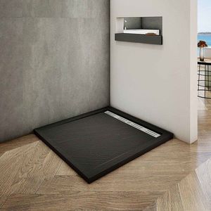 H K - BLACK STAR sprchová vanička z liateho mramoru, štvorec, 80x80x3 cm SE-BLACKSTAR8080SET vyobraziť