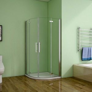 H K - Štvrťkruhový sprchovací kút MELODY S4 80 cm s dvojkrídlovými dverami vrátane sprchovej vaničky z liateho mramoru SE-MELODYS480 / THOR-80Q vyobraziť