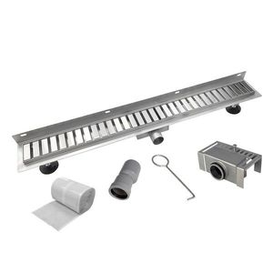 Mereo Odtokový sprchový žľab k stene 80 cm, vr. roštu STRIP CZ172 vyobraziť
