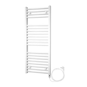 Mereo Vykurovací rebrík rovný 450x1330 mm, biely, elektrický MT02E vyobraziť