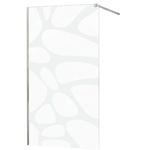 MEXEN/S - KIOTO Sprchová zástena WALK-IN 80x200 cm 8 mm, chróm, biely vzor 800-080-101-01-97 vyobraziť