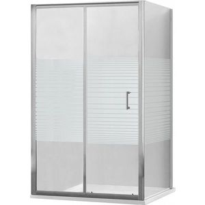MEXEN/S - APIA sprchovací kút 95x80, dekor - pruhy, chróm 840-095-080-01-20 vyobraziť