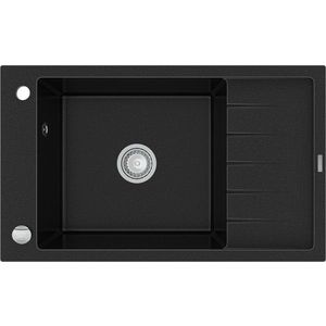 MEXEN - Elias granitový drez 1 misa drez s vypúšťaním krátky odkvapkávač 795x480 mm, čierna 6511791005-77 vyobraziť