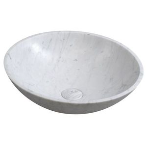 SAPHO - BLOK kamenné umývadlo na dosku priemer 42cm, biela carrara mat 2401-42 vyobraziť