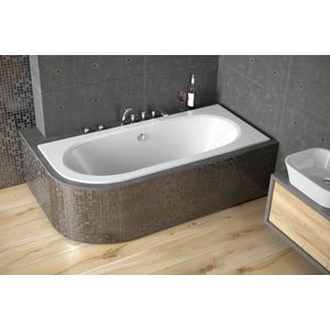 BESCO - Asymetrická vaňa INTIMA SLIM - Nožičky k vani - S nožičkami, Rozmer vane - 150 × 85 cm, Spôsob prevedenia - Pravé VANAVIT150SLIMP + OLVPINOZ vyobraziť