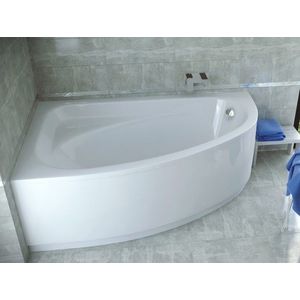 BESCO - Asymetrická vaňa CORNEA - Nožičky k vani - Bez nožičiek, Rozmer vane - 140 × 80 cm, Spôsob prevedenia - Ľavé VANCOR140L vyobraziť