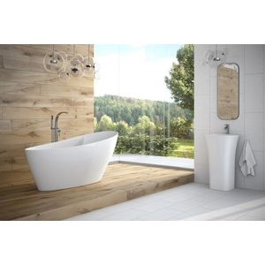 BESCO - Voľne stojaca vaňa KEYA (SAPRI) - Farba - Biela, Rozmer vane - 165 × 70 cm VANSAP16W vyobraziť