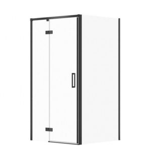 CERSANIT/S - Sprchovací kút LARGA 90x80 čierny, ľavý, číre sklo S932-128/80 vyobraziť