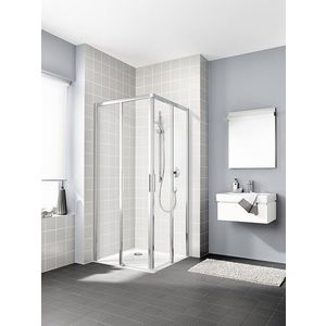Kermi Cada XS /rohový vstup/ bezbariérové posuvné dvere 900x2000, číre sklo clean, profil strieborný lesk PRAVÝ CKC2R09020VPK vyobraziť