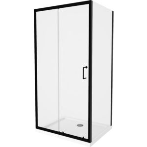 MEXEN/S - Apia Sprchovací kút 90x100, transparent, čierna + vanička so sifónom 840-090-100-70-00-4010B vyobraziť