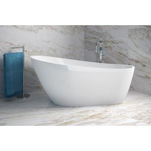 BESCO - Voľne stojaca vaňa MELODY - Farba - Biela, Farba sifónu - Čierna, Rozmer vane - 170 × 80 cm VANMELODY170B vyobraziť