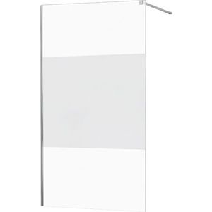 MEXEN/S - KIOTO Sprchová zástena WALK-IN 090x200 cm 8 mm, chróm, Transparent / matné sklo 800-090-101-01-35 vyobraziť
