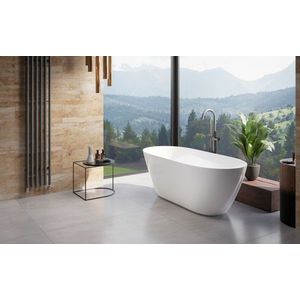 BESCO - Voľne stojaca vaňa MOYA biela matná - Farba - Biela matná, Farba sifónu - Čierna, Rozmer vane - 160 × 68 cm VANMOYA160BCM vyobraziť