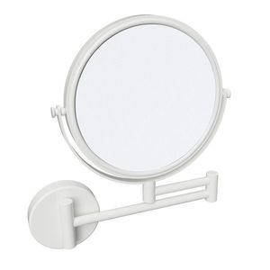 SAPHO - X-ROUND WHITE závesné kozmetické zrkadlo, priemer 200, obojstranné, biela mat XR006W vyobraziť