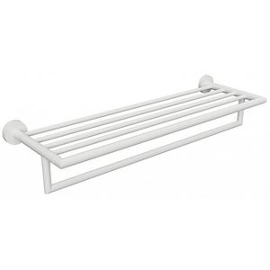 SAPHO - X-ROUND WHITE polička na uteráky s hrazdou 500, biela mat XR421W vyobraziť