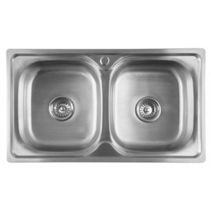 AQUALINE AQUALINE - Nerezový vstavaný drez, dvojitý 81x18x46cm AQ8146B vyobraziť