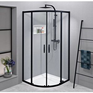GELCO - SIGMA SIMPLY BLACK štvrťkruhová sprchová zástena 800x800, R550, číre sklo GS5580B vyobraziť