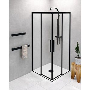 POLYSAN - ALTIS BLACK štvorcová sprchová zástena 800x800 rohový vstup, číre sklo AL1582BAL1582B vyobraziť