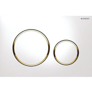 GEBERIT SIGMA20 ovládacie tlačítko, dual flush, biela lesk/zlato 115.882.KK.1 vyobraziť