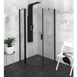 POLYSAN - ZOOM BLACK štvrťkruhová sprchová zástena 900x900, číre sklo, ľavá ZL2615BL vyobraziť