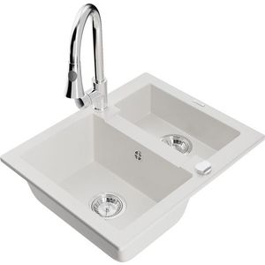 Kuchyňská baterie MEXEN ELIA bílý granit vyobraziť
