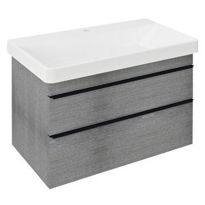SAPHO - SITIA umývadlová skrinka 75, 6x50x44, 2cm, 2x zásuvka, dub strieborný SI080-1111 vyobraziť