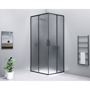 GELCO - SIGMA SIMPLY BLACK obdĺžniková sprchová zástena 1000x800 L/P varianta, rohový vstup, Brick sklo GS2410B-02 vyobraziť