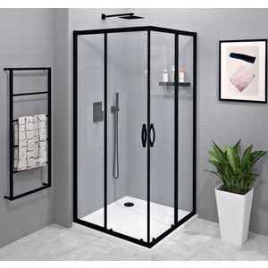 GELCO - SIGMA SIMPLY BLACK štvorcová sprchová zástena 1100x1100 rohový vstup, číre sklo GS2111B-01 vyobraziť