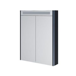 Mereo Siena, kúpeľňová galérka 64 cm, zrkadlová skrinka, čierna mat CN446GA vyobraziť